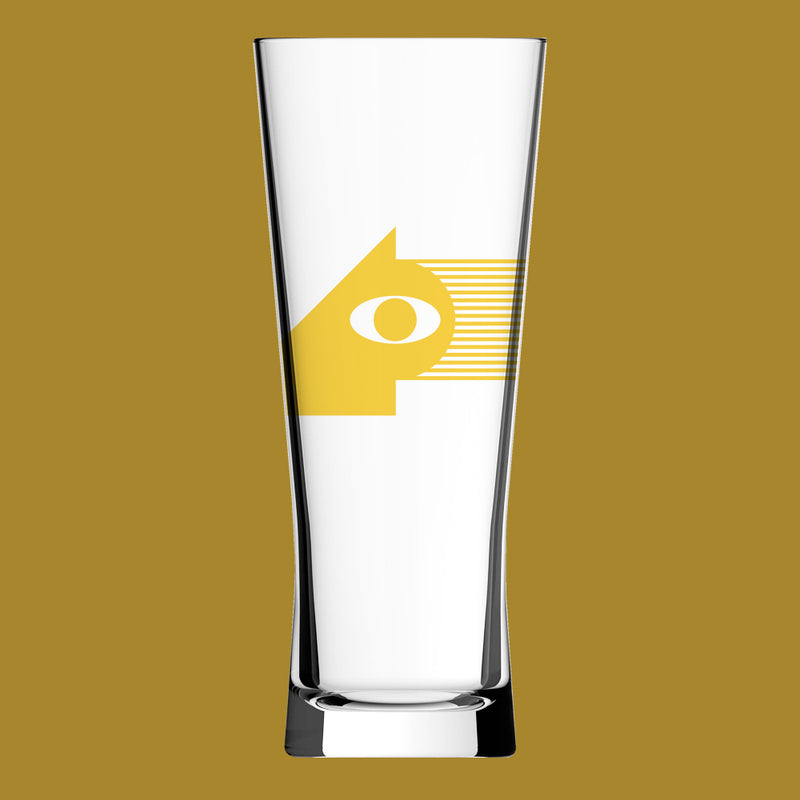 BRULO New York gold pint glass
