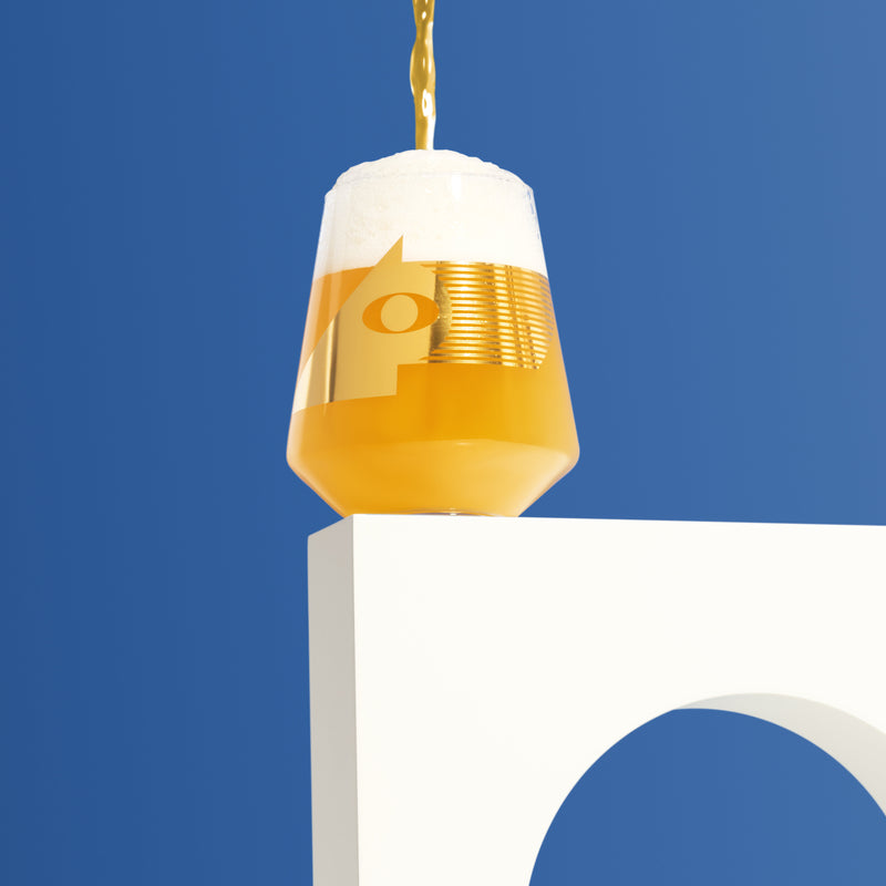 BRULO Gold Harmony beer glass finished with real gold
