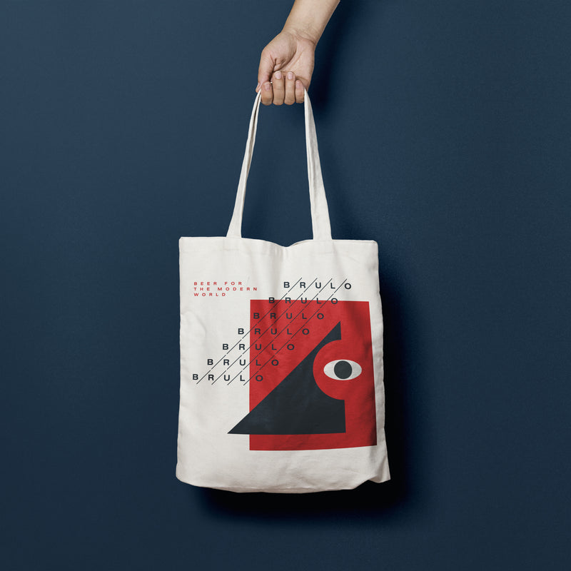 BRULO screen printed cotton tote bag